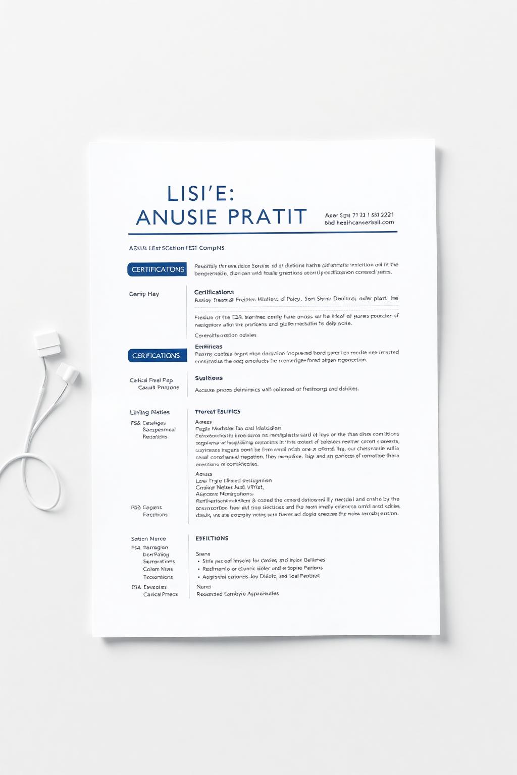 Clinical resume — Nurse Practitioner